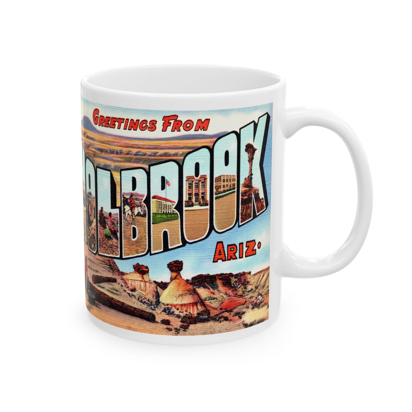 Memebly Vintage Greetings from Holbrook AZ Coffee Mug