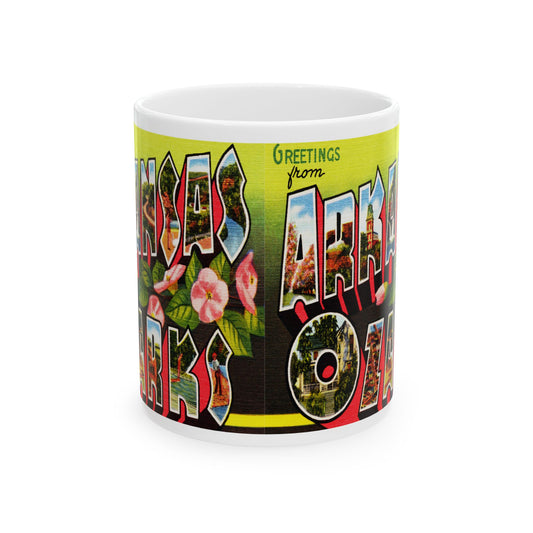 Memebly Retro Greetings from the Ozarks Arkansas Coffee Mug