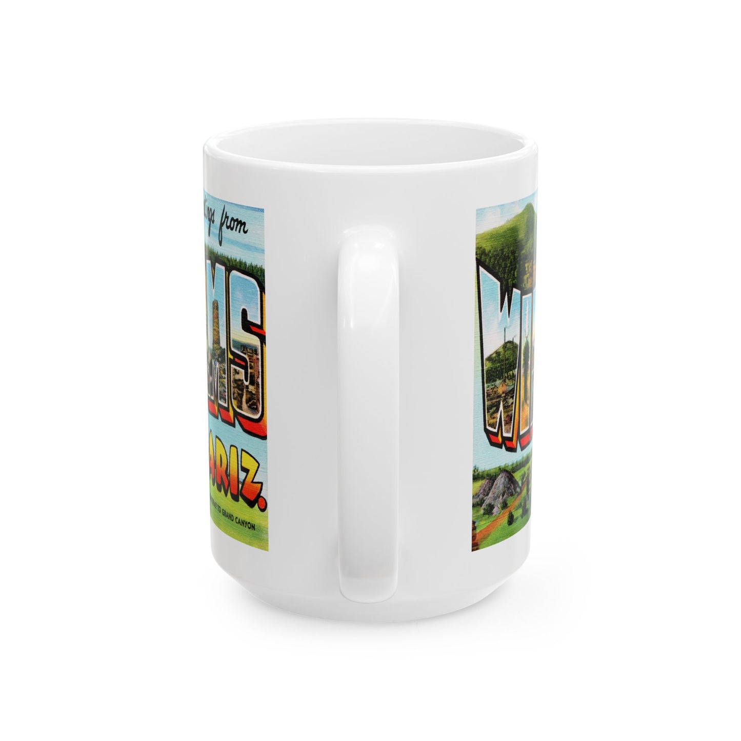 Memebly Vintage Greetings from Williams AZ Arizona Coffee Mug