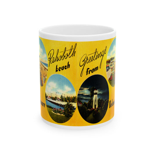 Memebly Scenic Vintage Greetings from Rehoboth Beach DE Delaware Coffee Mug