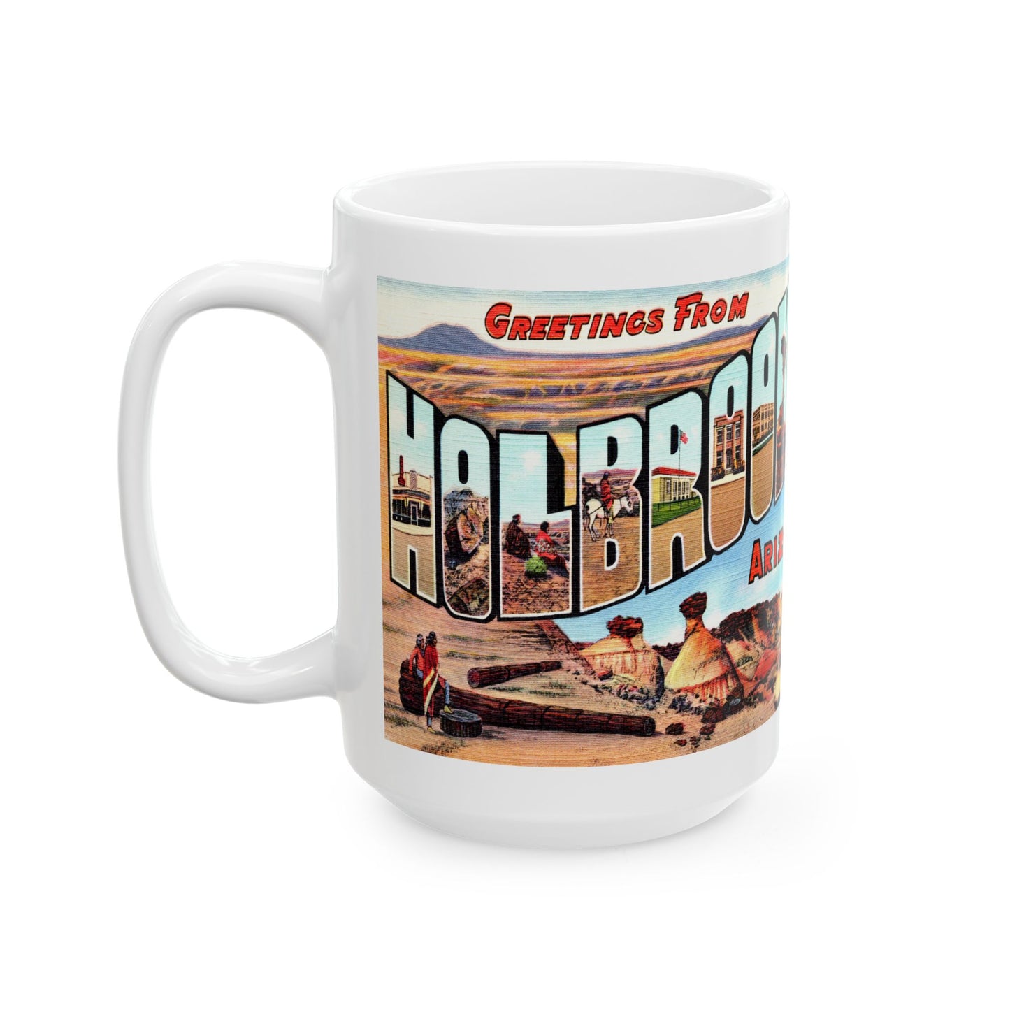 Memebly Vintage Greetings from Holbrook AZ Coffee Mug