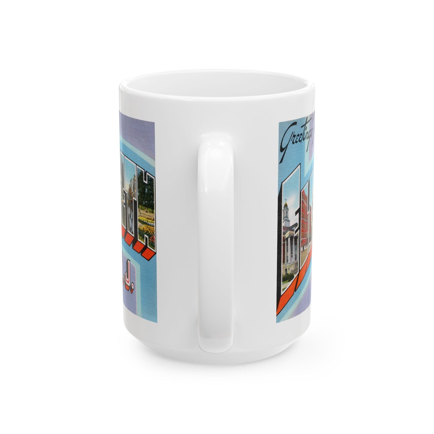 Memebly Vintage Greetings from Elizabeth NJ New Jersey Coffee Mug