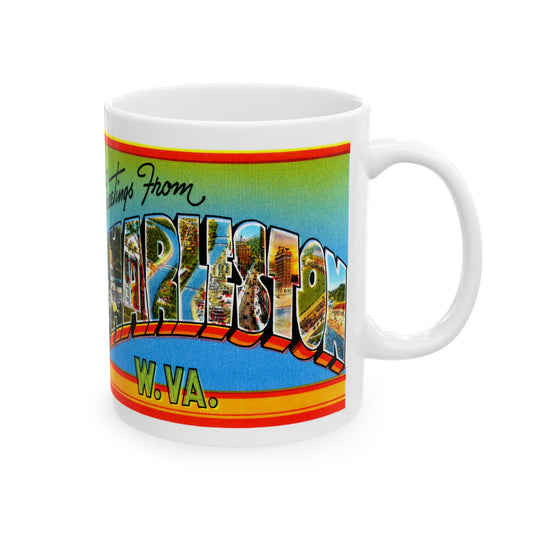 Memebly Vintage Greetings from Charleston WV West Virginia Coffee Mug