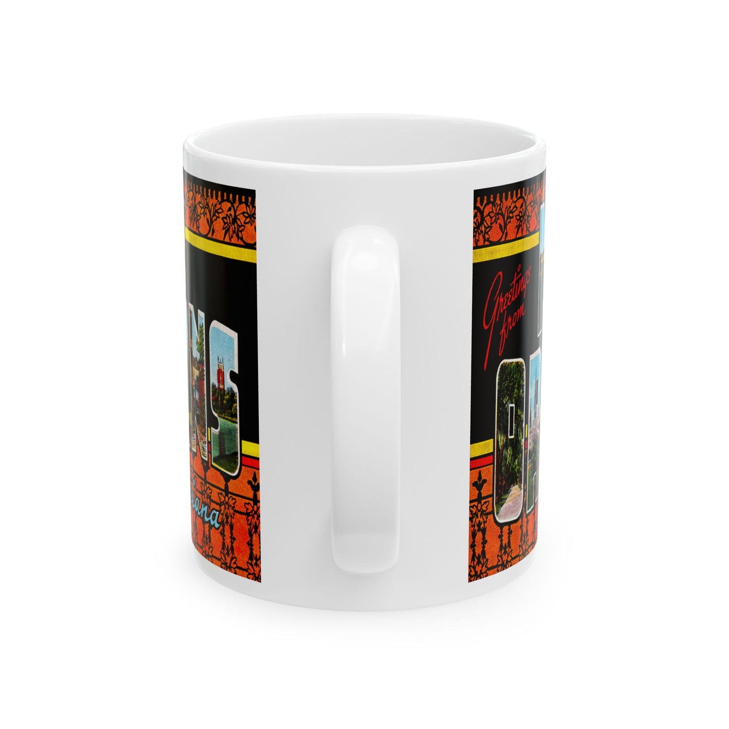 Memebly Retro Greetings from New Orleans LA Louisiana Coffee Mug