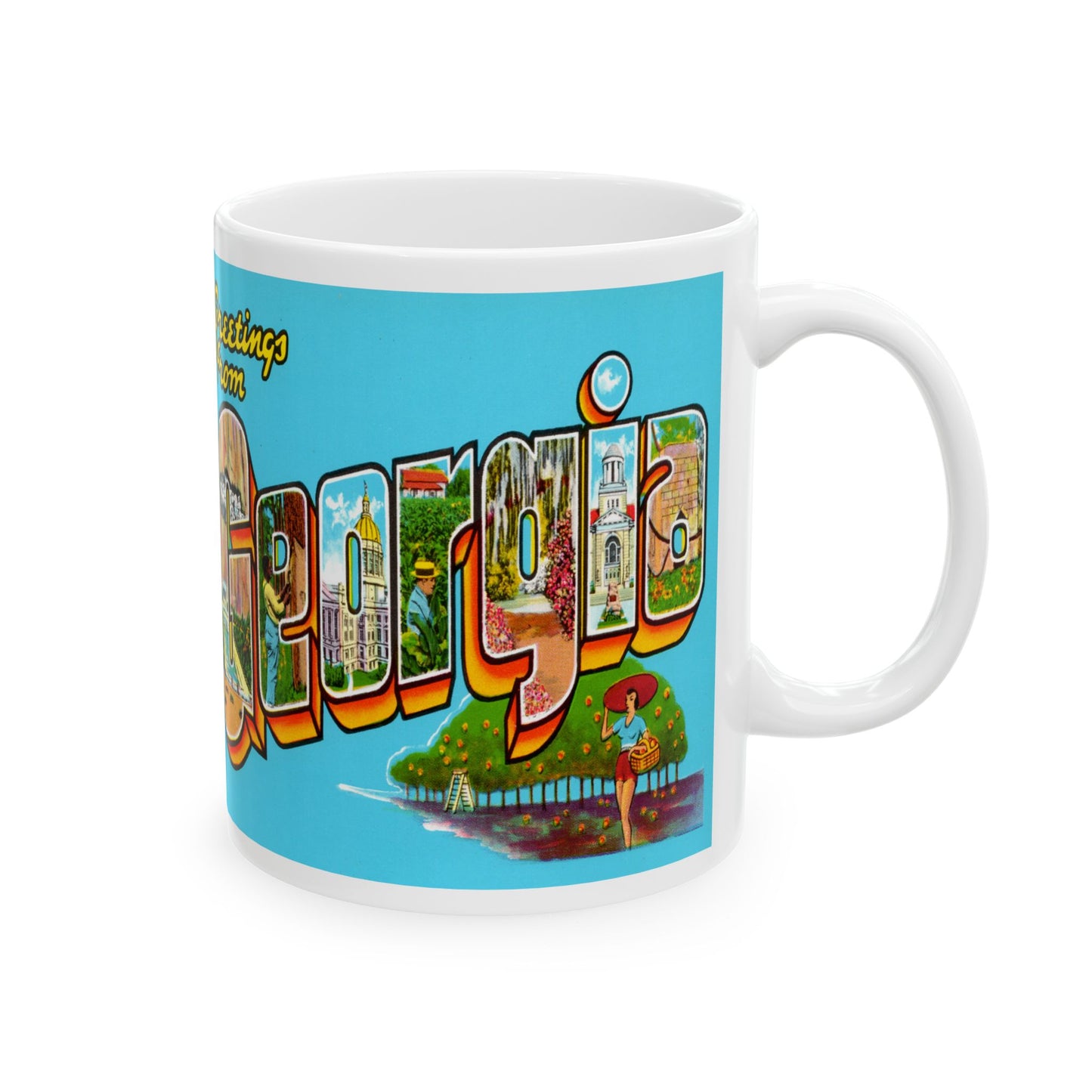 Memebly Retro Greetings from Georgia GA Coffee Mug