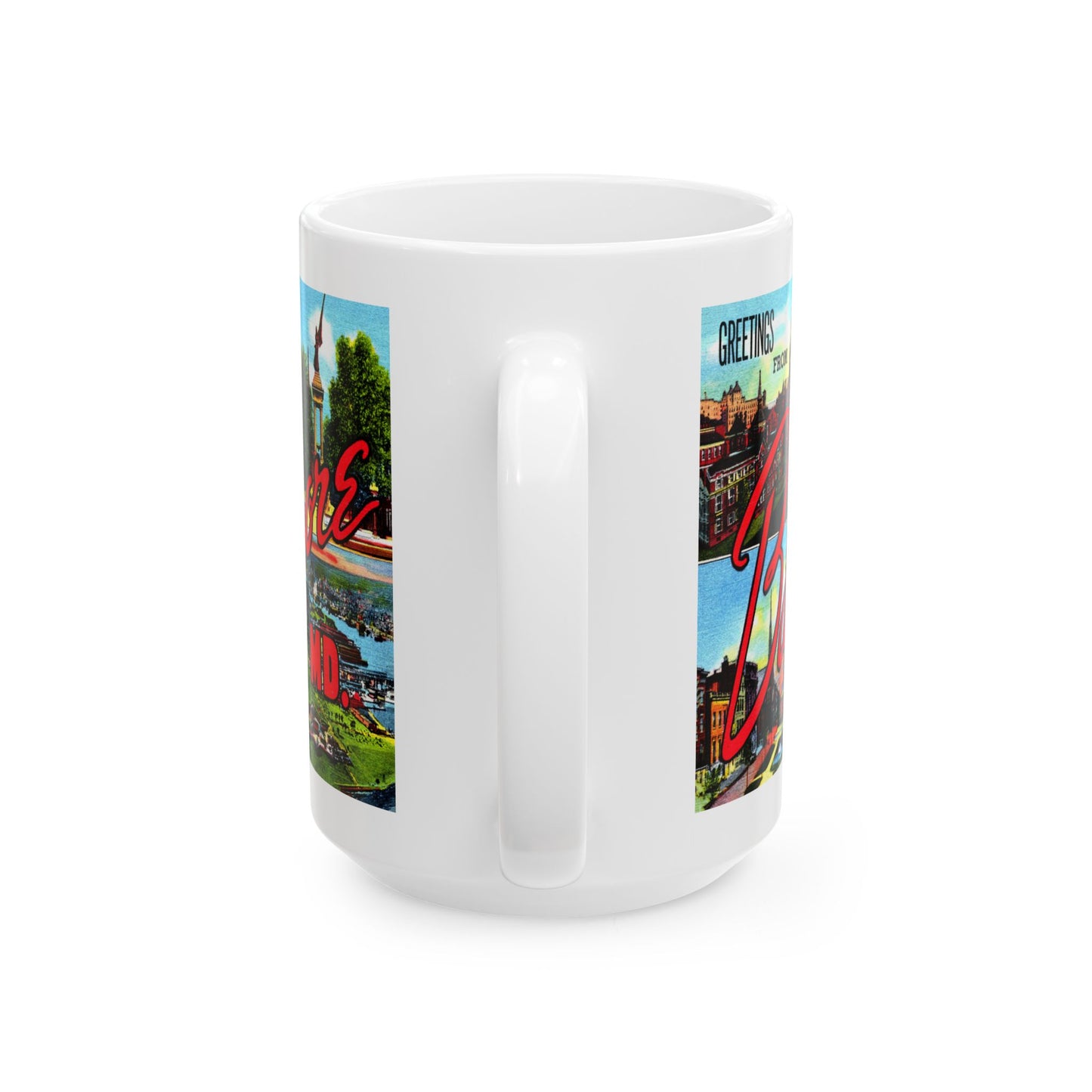 Memebly Scenic Retro Greetings from Baltimore MD Maryland Coffee Mug