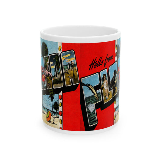 Memebly Vintage Beach Greetings from Florida FL Coffee Mug