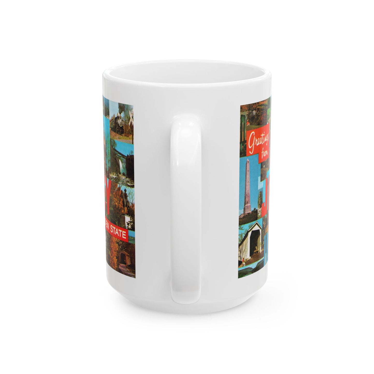 Memebly Vintage 1950s Greetings from New Jersey NJ Coffee Mug