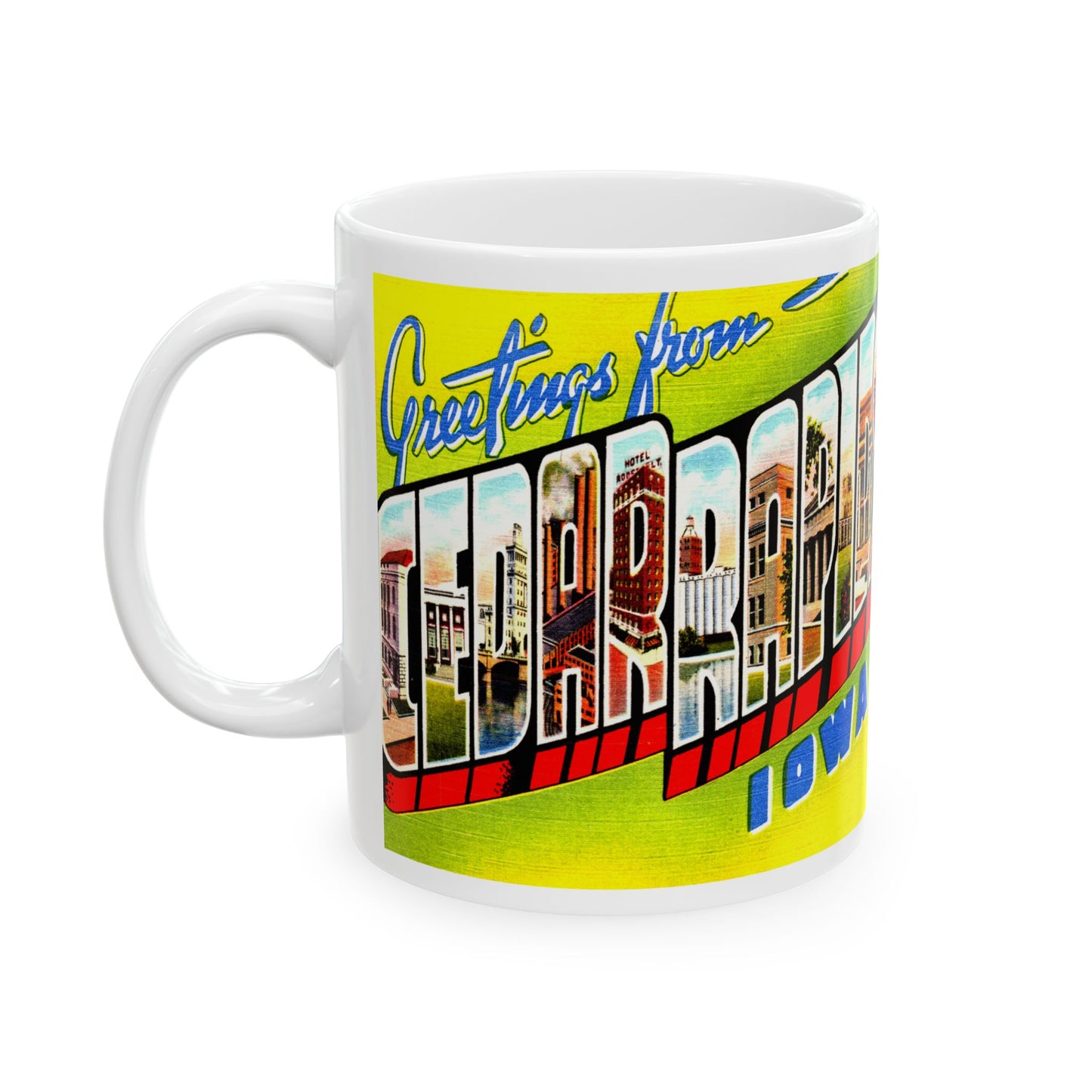 Memebly Vintage Greetings from Cedar Rapids IA Coffee Mug