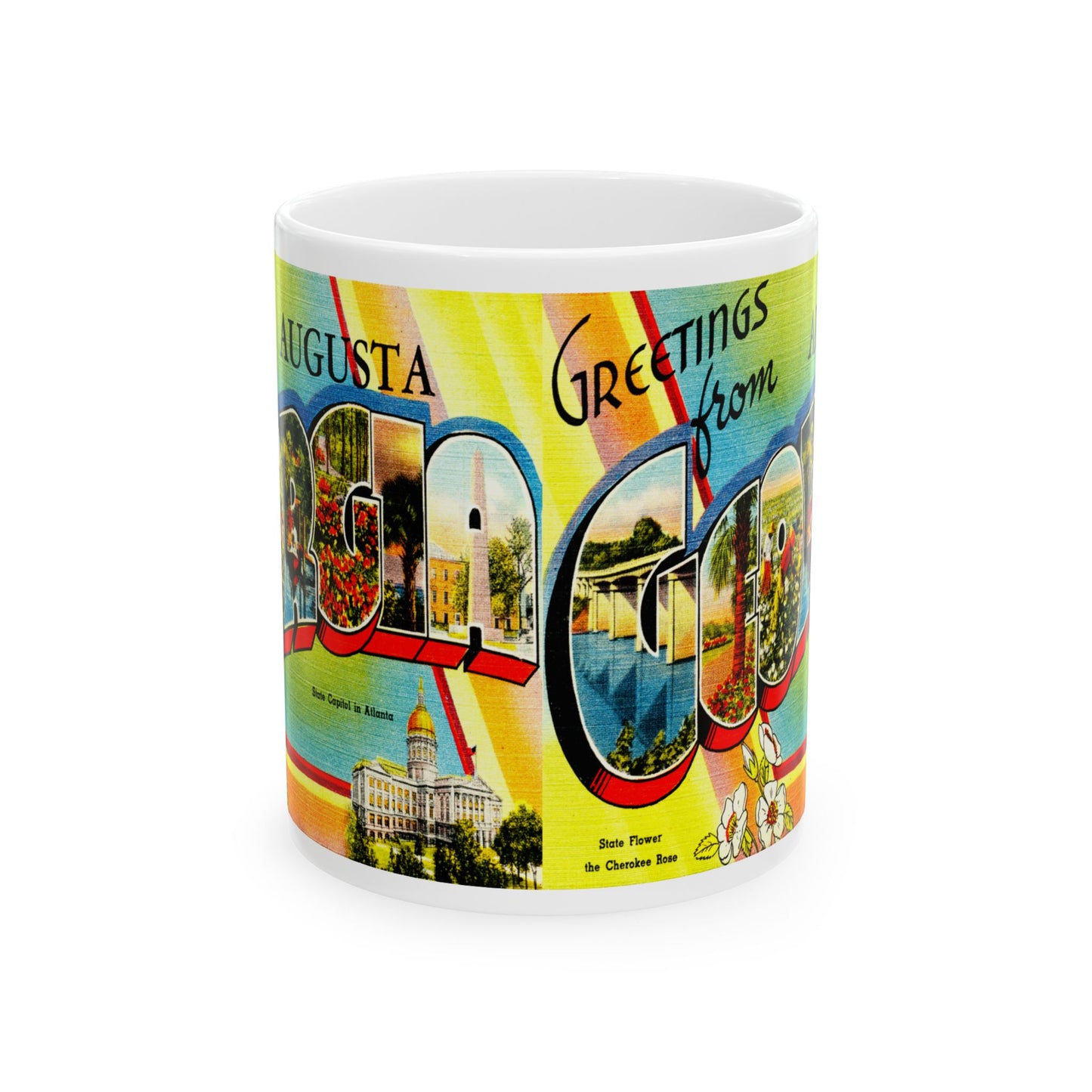 Memebly Pastel Vintage Greetings from Agusta GA Coffee Mug