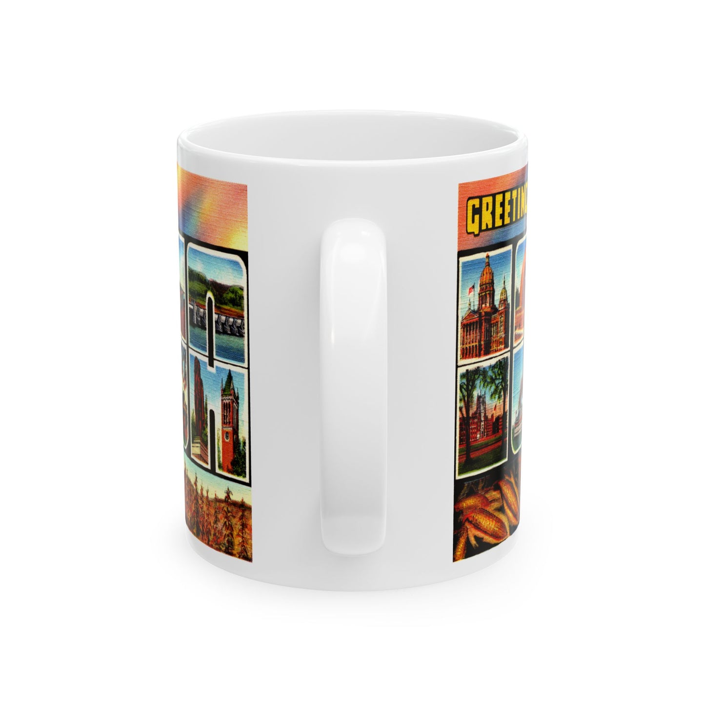 Memebly Scenic Vintage Greetings from Iowa IA Coffee Mug