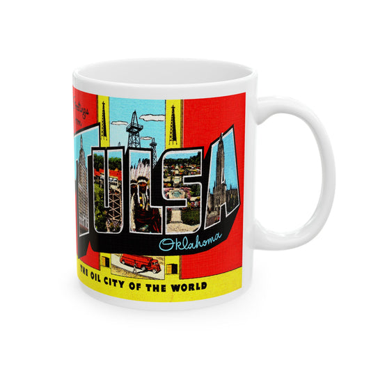 Memebly Vintage Greetings from Tulsa OK Oklahoma Coffee Mug