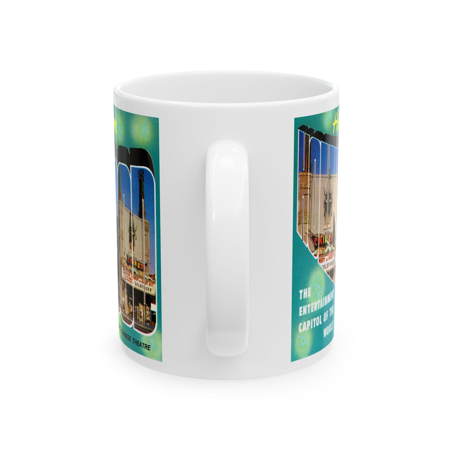 Memebly 1950's Retro Greetings from Hollywood CA California Coffee Mug