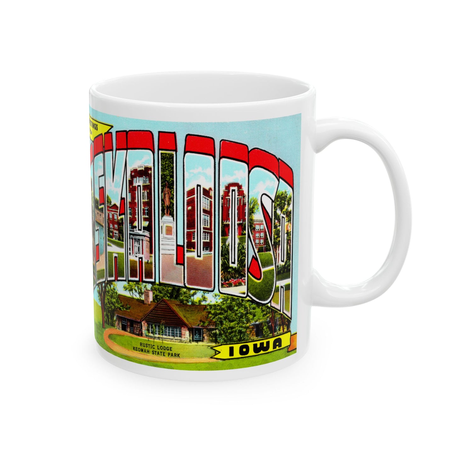 Memebly Vintage Greetings from Oskaloosa IA Coffee Mug