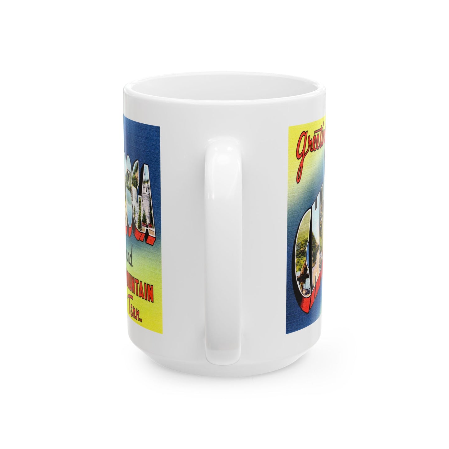 Memebly Vintage Greetings from Chattanooga TN Tennessee Coffee Mug