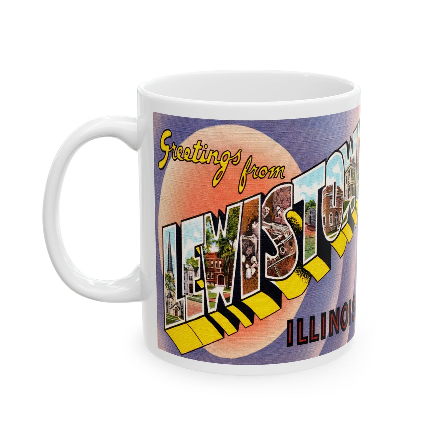 Memebly Vintage Greetings from Lewistown IL Coffee Mug