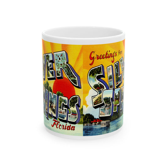 Memebly Colorful Vintage Greetings from Silver Springs FL Florida Coffee Mug