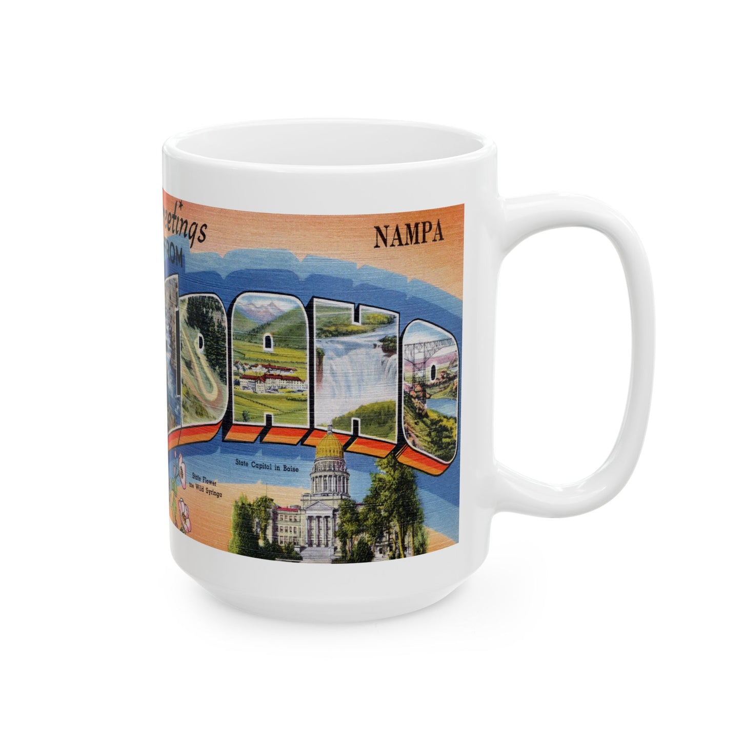 Memebly Vintage Greetings from Nampa ID Coffee Mug