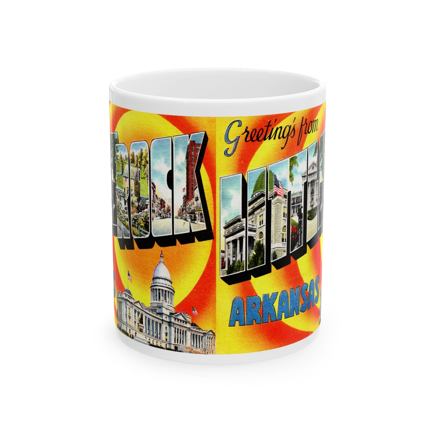 Memebly Retro Greetings from Little Rock AR Coffee Mug