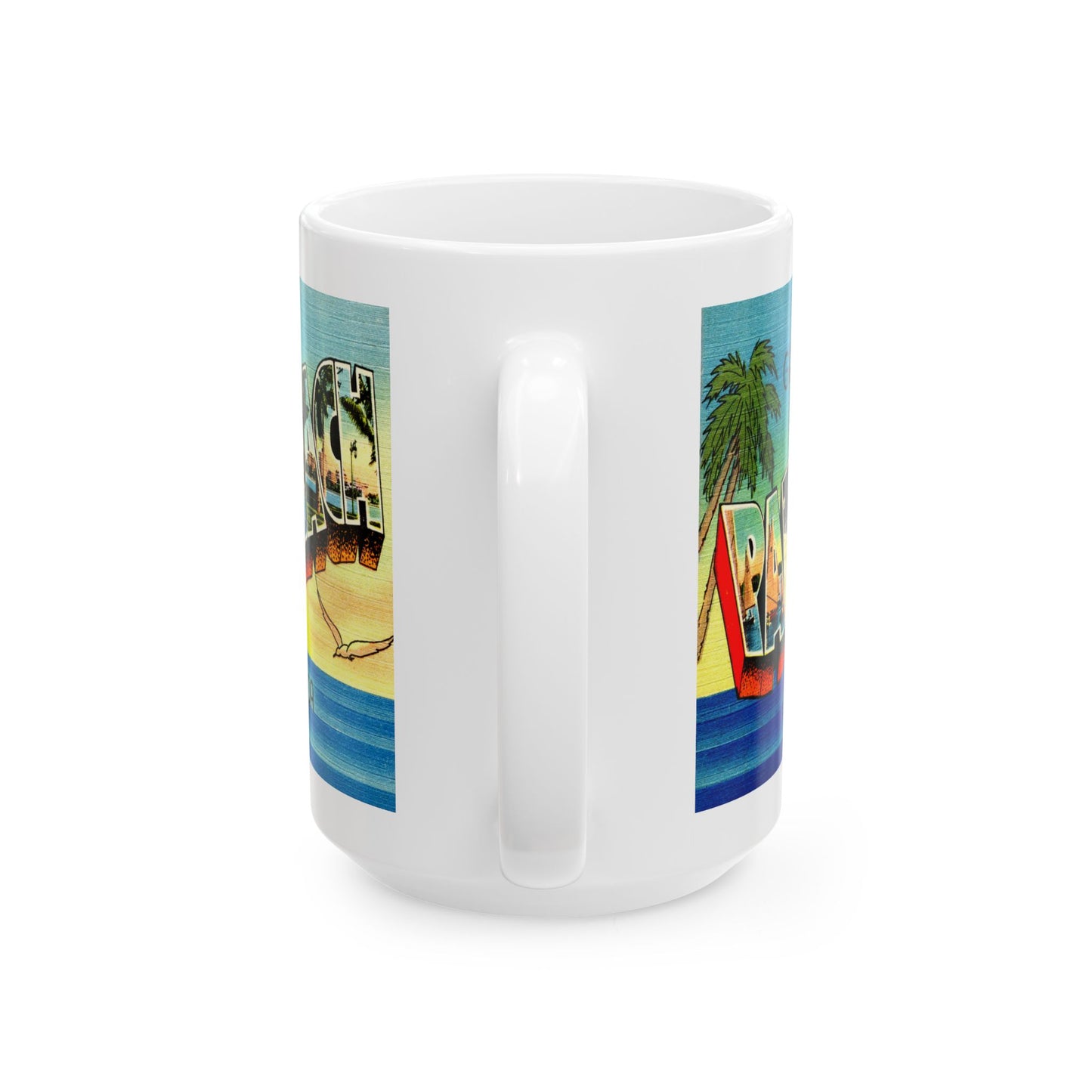 Memebly Retro Greetings from Palm Beach FL Florida Coffee Mug