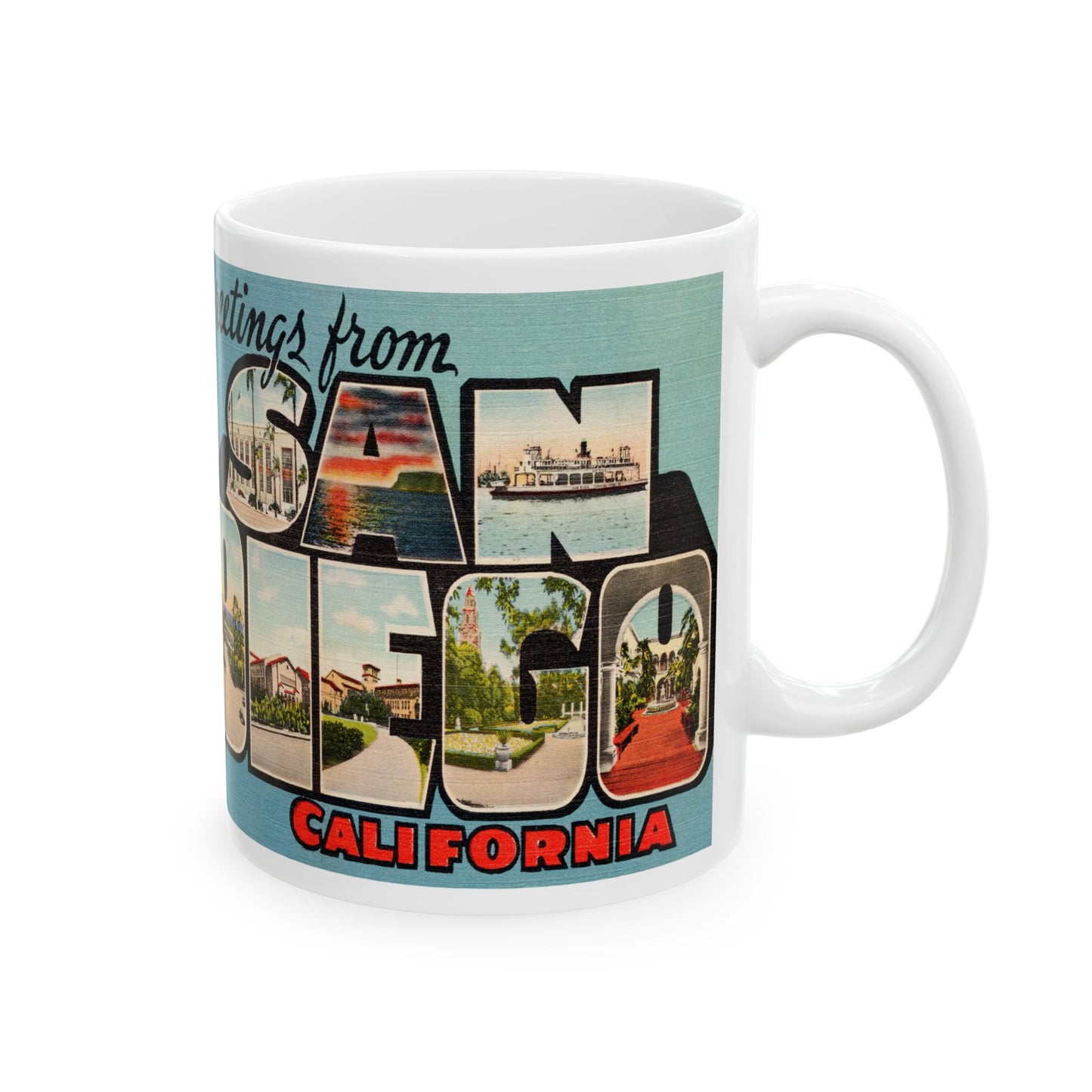 Memebly Deco Greetings from San Diego CA California Coffee Mug