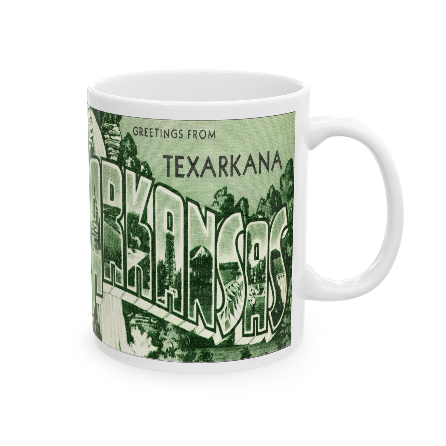 Memebly Vintage Greetings from Texarkana AR Coffee Mug