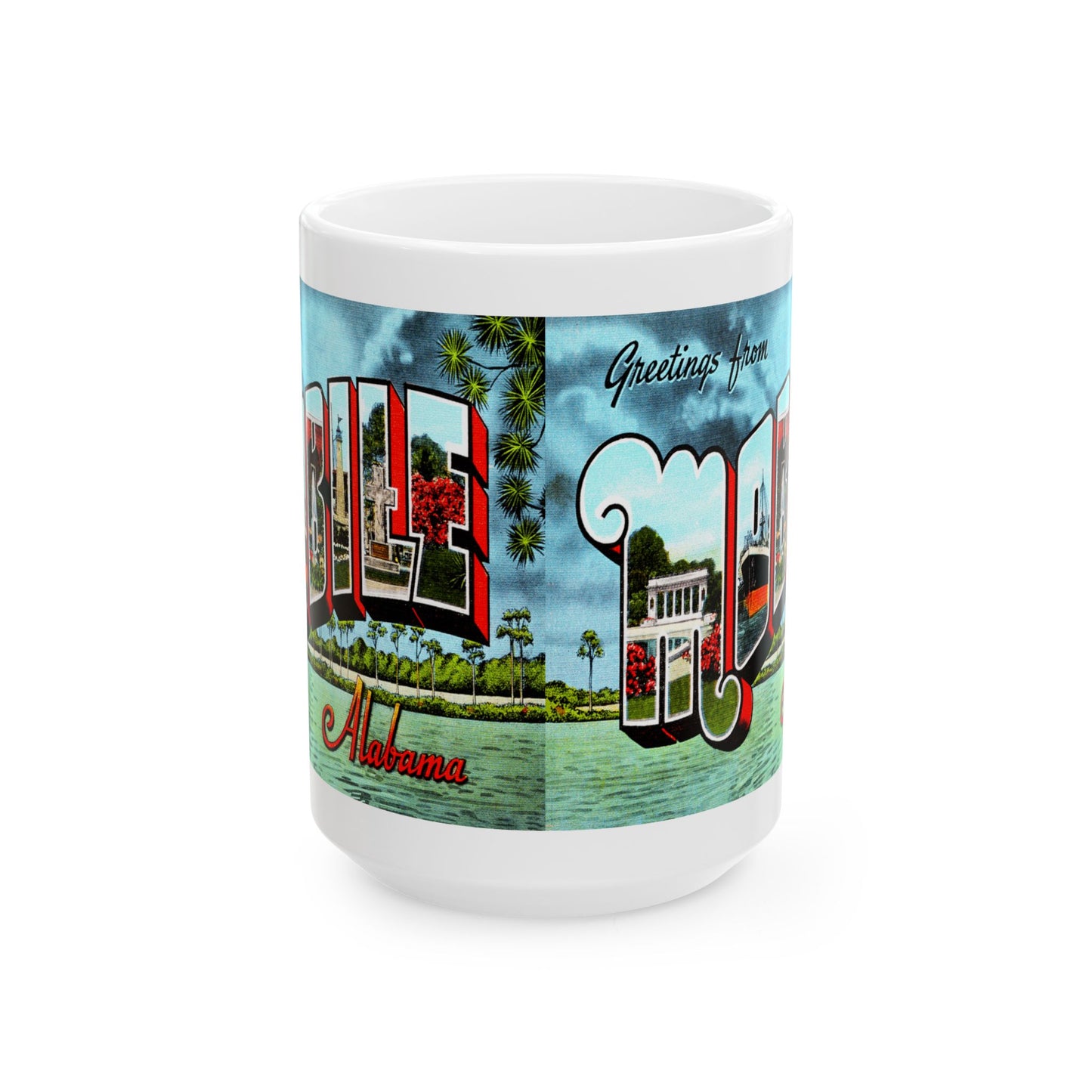 Memebly Retro Greetings from Mobile AL Coffee Mug