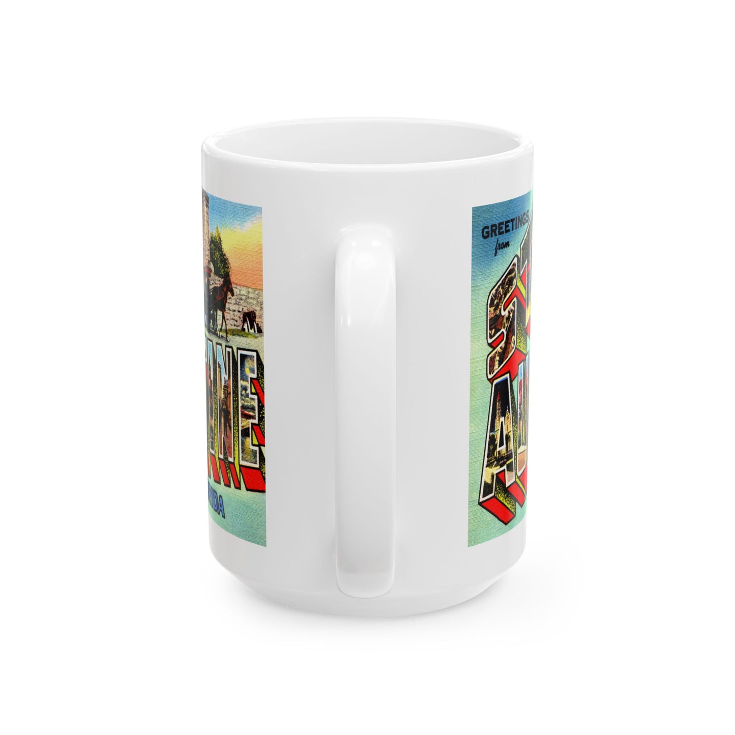 Memebly Colorful Retro Greetings from St Augustine FL Florida Coffee Mug