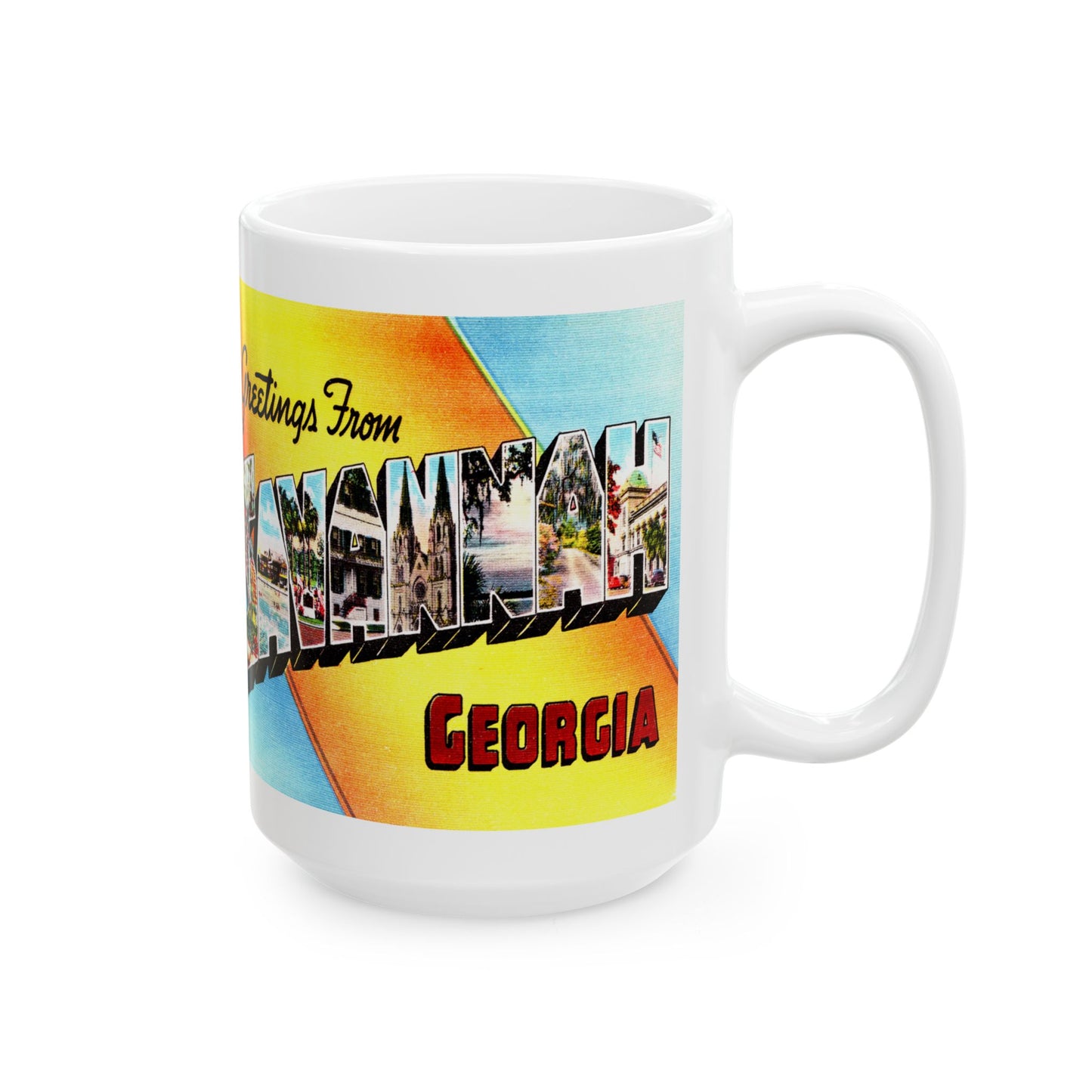 Memebly Vintage Greetings from Savannah GA Coffee Mug