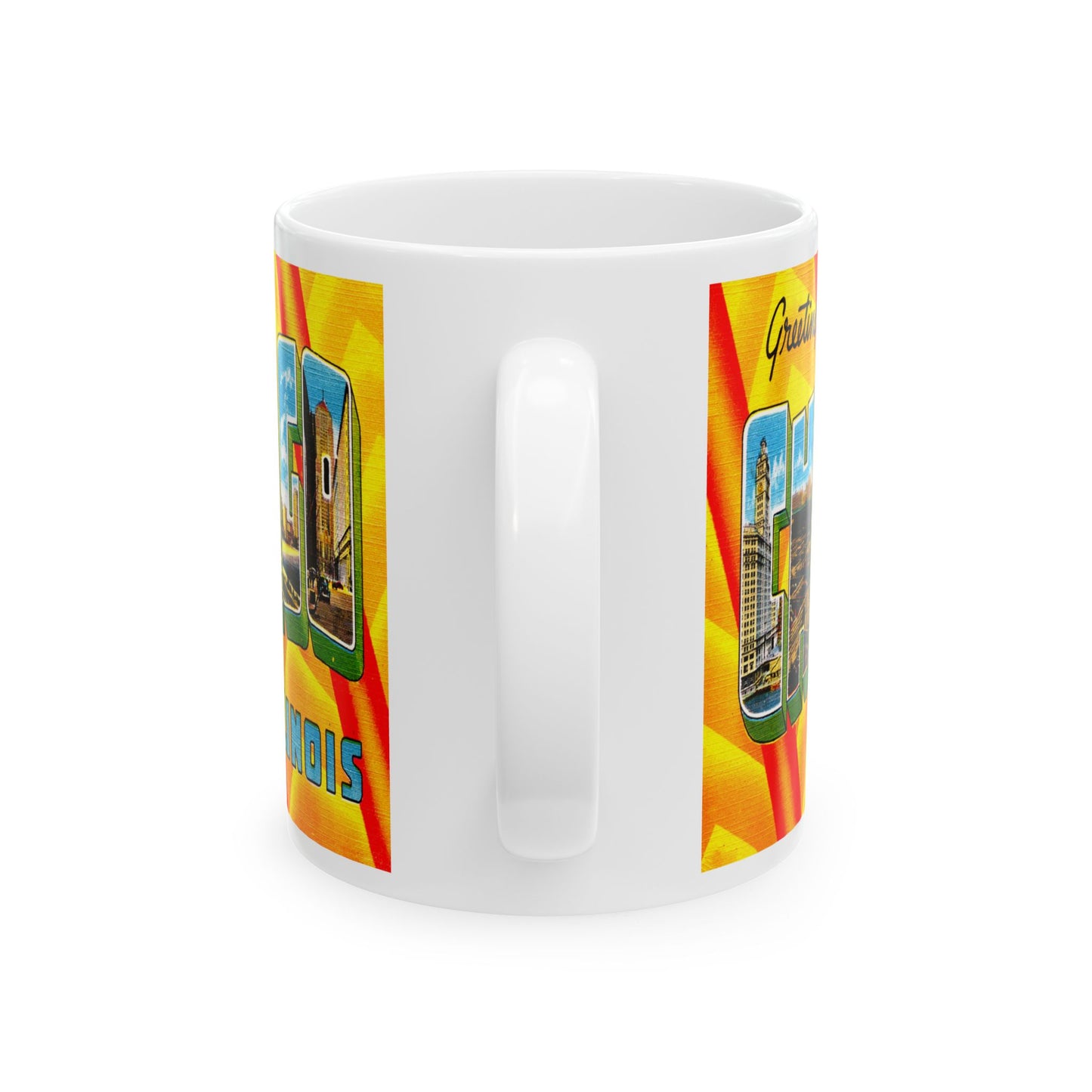 Memebly Retro Greetings from Chicago IL Coffee Mug