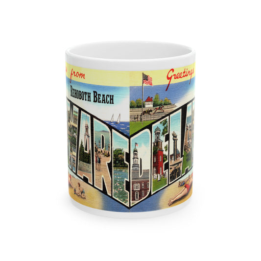 Memebly Vintage Scenic Greetings Rehoboth Beach DE Delaware Coffee Mug