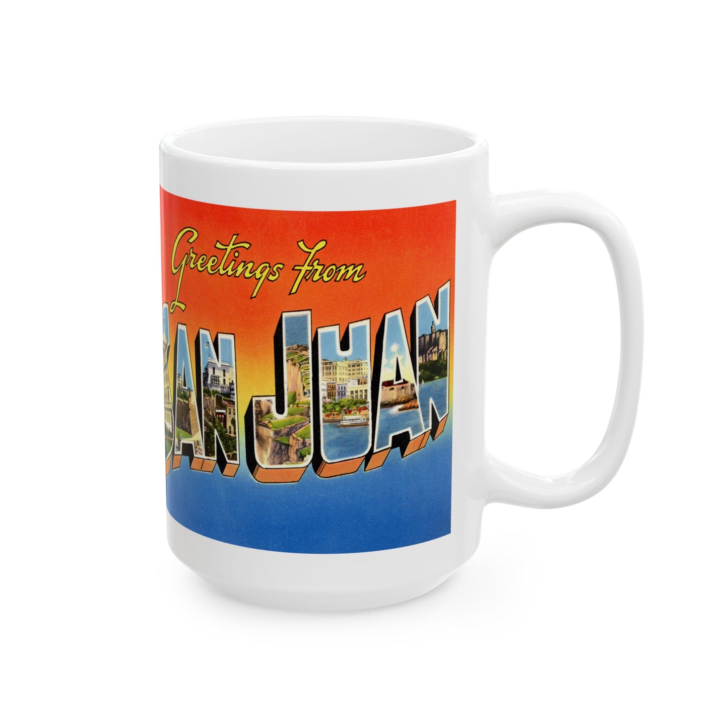 Memebly Vintage Greetings from San Juan Puerto Rico Coffee Mug