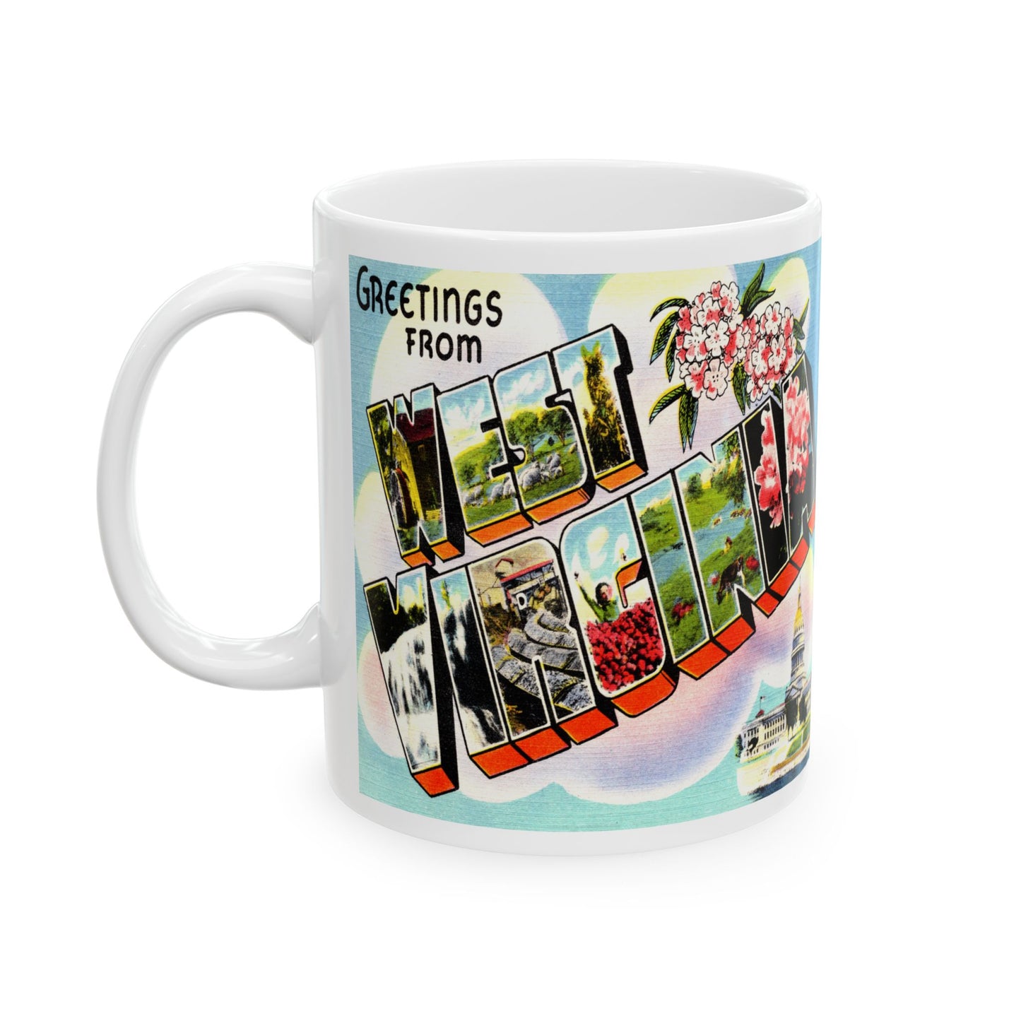 Memebly Vintage Greetings from West Virginia WV Coffee Mug