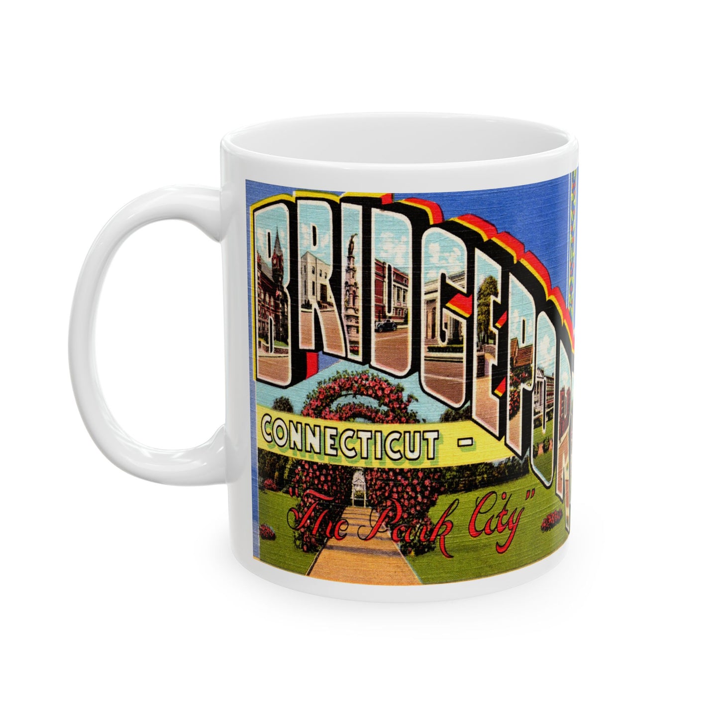 Memebly Retro Greetings Bridgeport CT Connecticut Coffee Mug