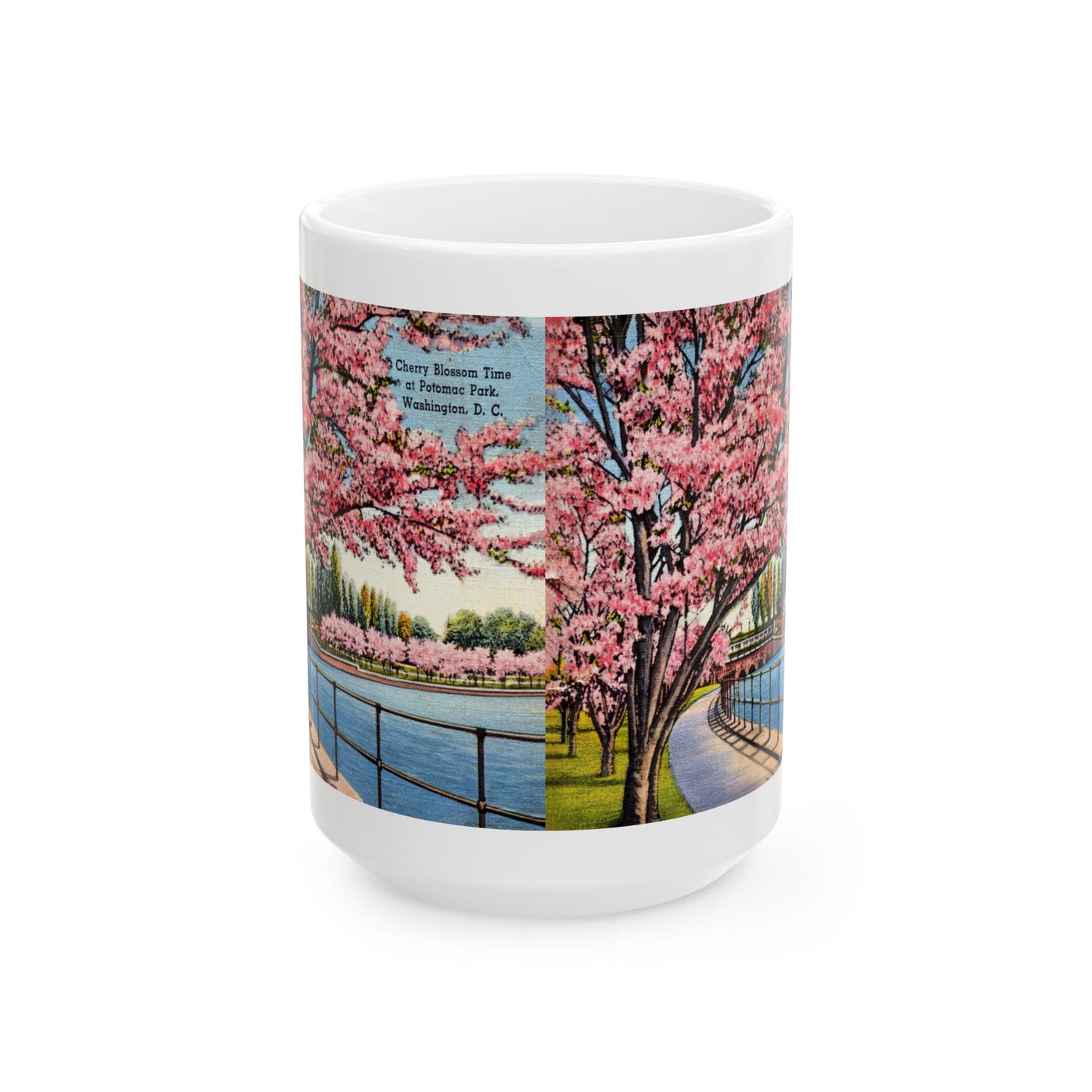 Memebly Vintage Cherry Blossom Time Washington DC Coffee Mug