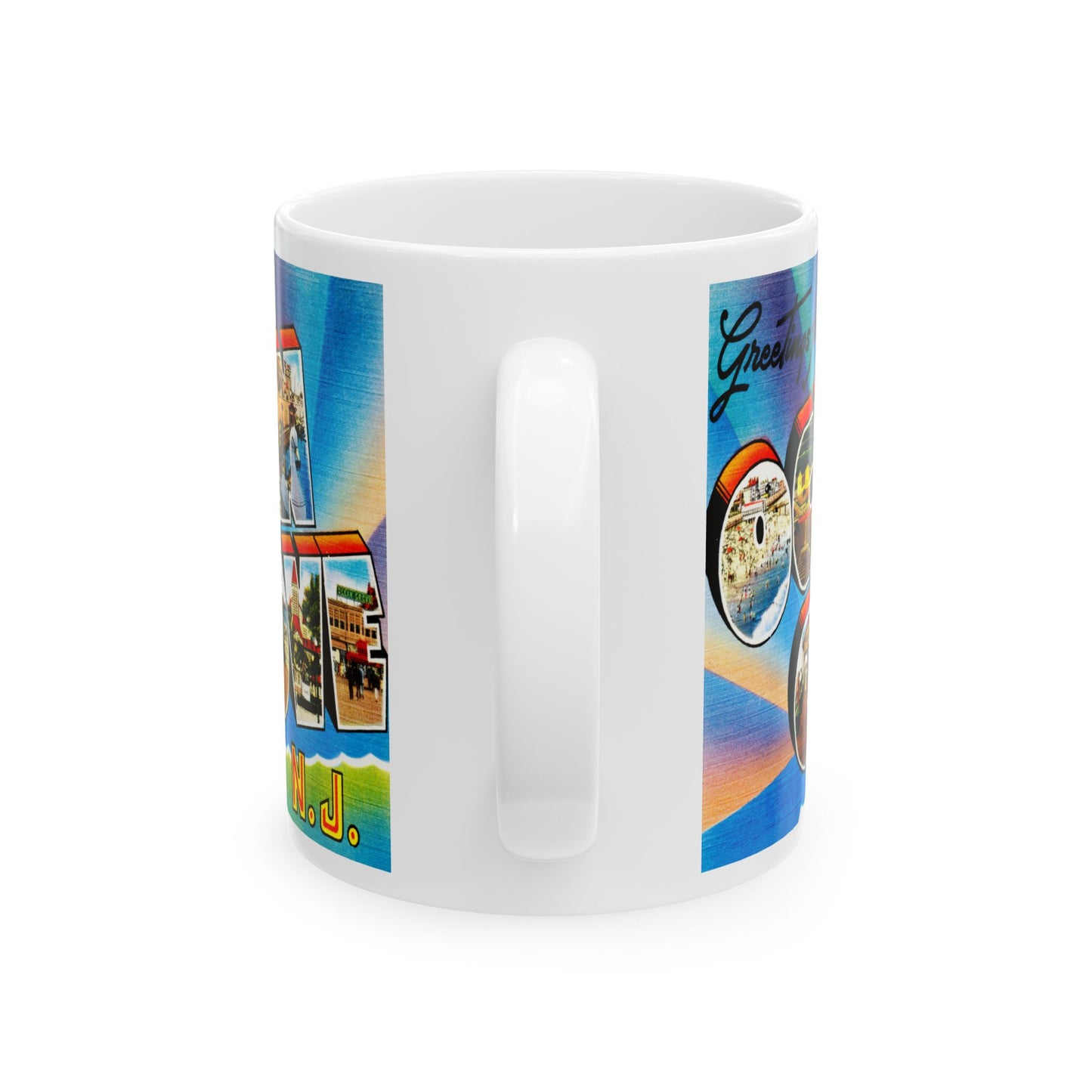 Memebly Retro Greetings from Ocean Grove NJ New Jersey Coffee Mug