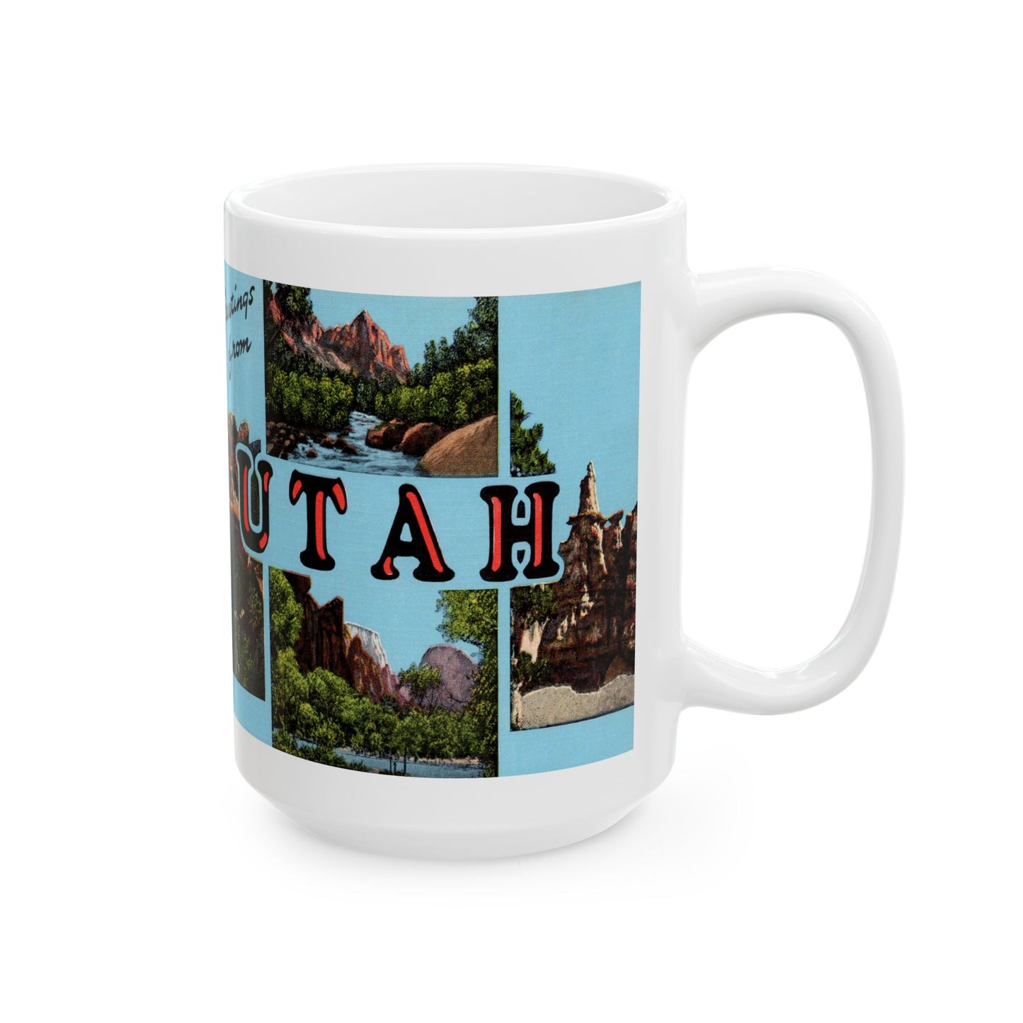 Memebly Scenic Retro Greetings from Utah UT Tennessee Coffee Mug