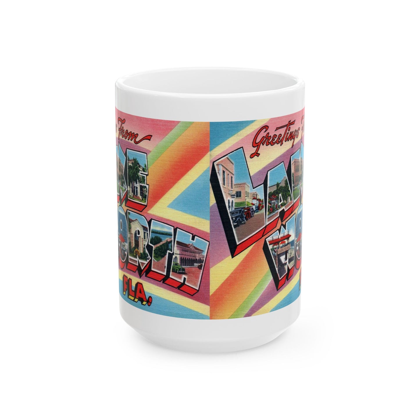 Memebly Retro Greetings from Lake Worth FL Florida Coffee Mug