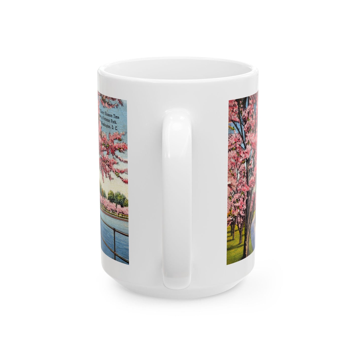 Memebly Vintage Cherry Blossom Time Washington DC Coffee Mug