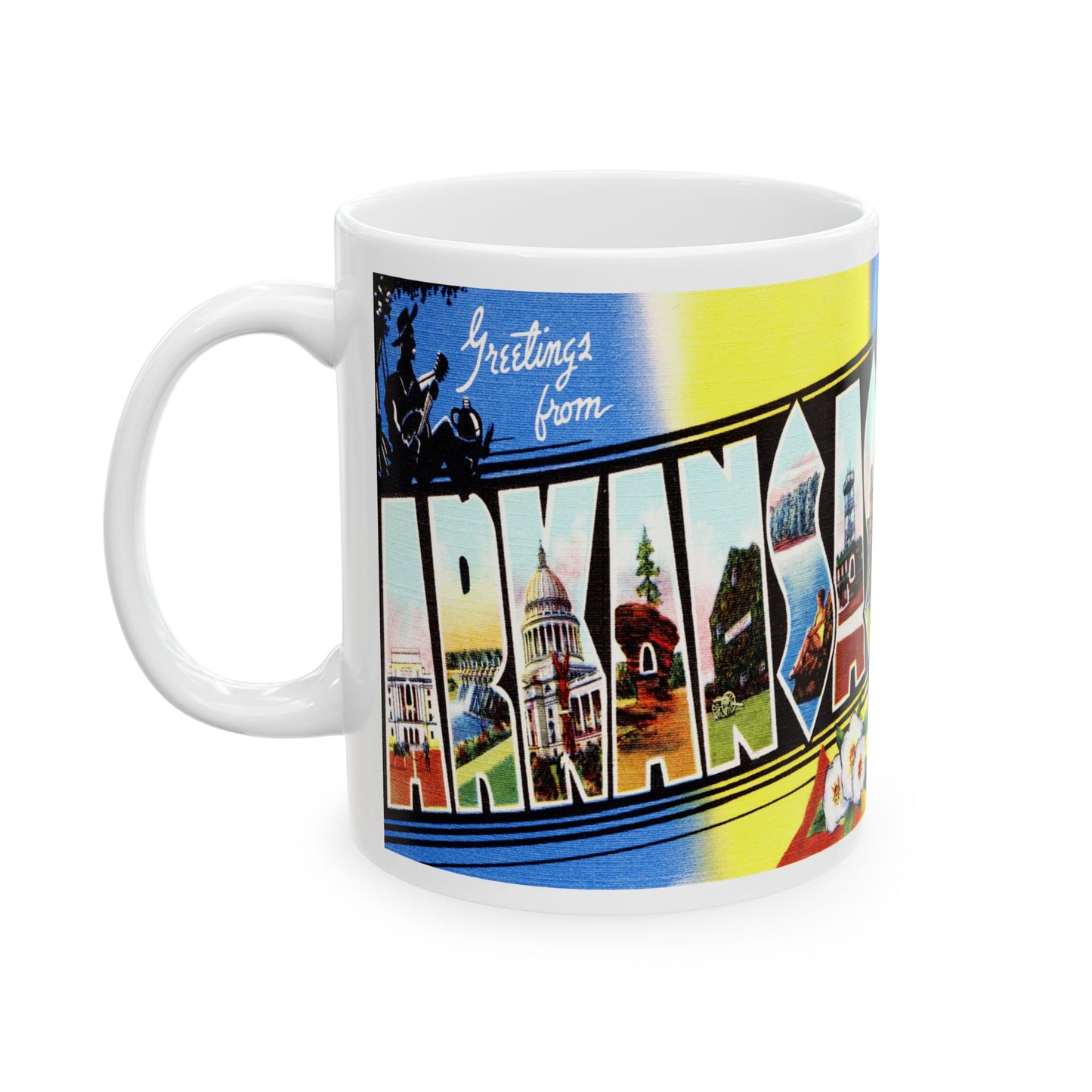 Memebly Retro Greetings from Arkansas  Coffee Mug