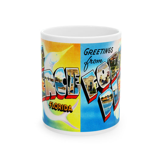 Memebly Vintage Greetings from Fort Pierce FL Florida Coffee Mug