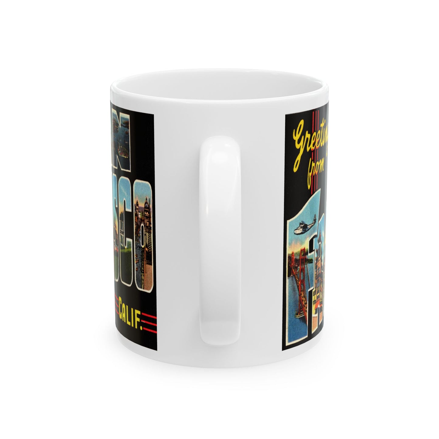 Memebly Vintage Greetings from San Francisco CA Coffee Mug