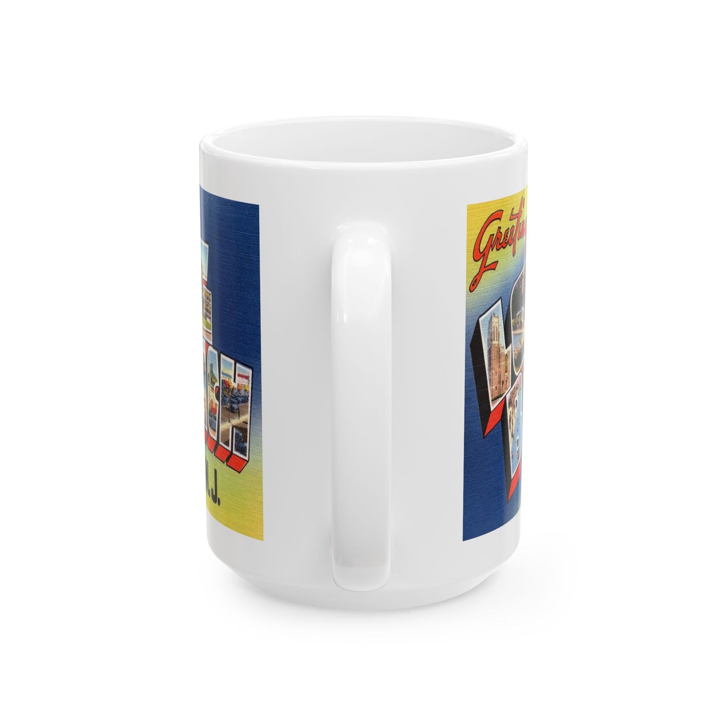 Memebly Retro Greetings from Long Branch NJ New Jersey Coffee Mug