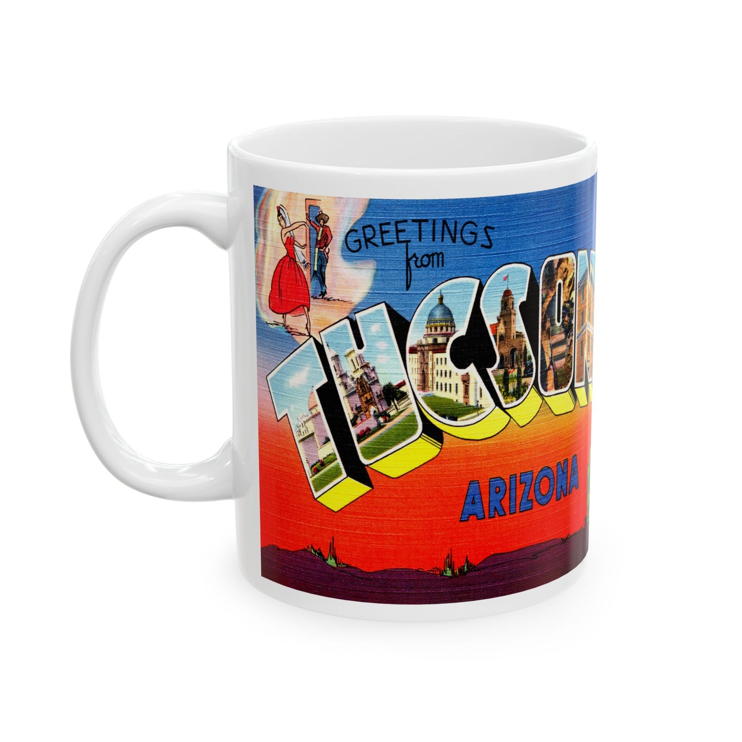 Memebly Vintage Greetings from Tuscon AZ Arizona Coffee Mug