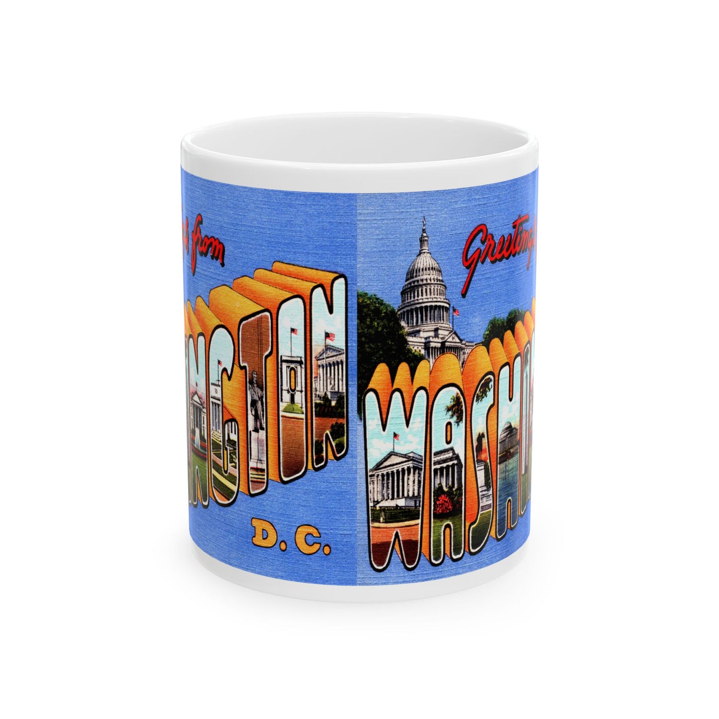 Memebly Vintage Greetings from Washington DC  Coffee Mug