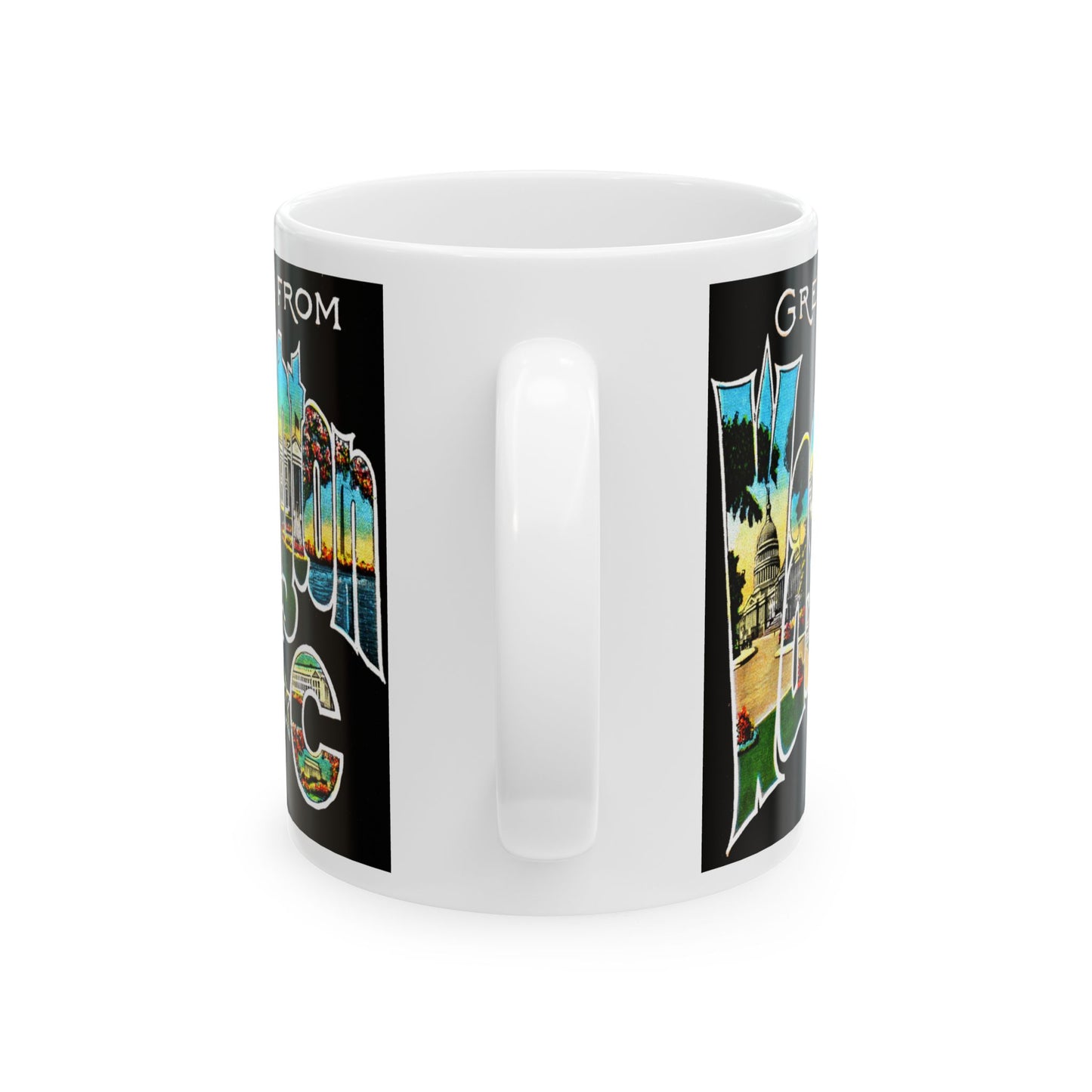 Memebly Scenic Vintage Greetings from Washington DC Coffee Mug