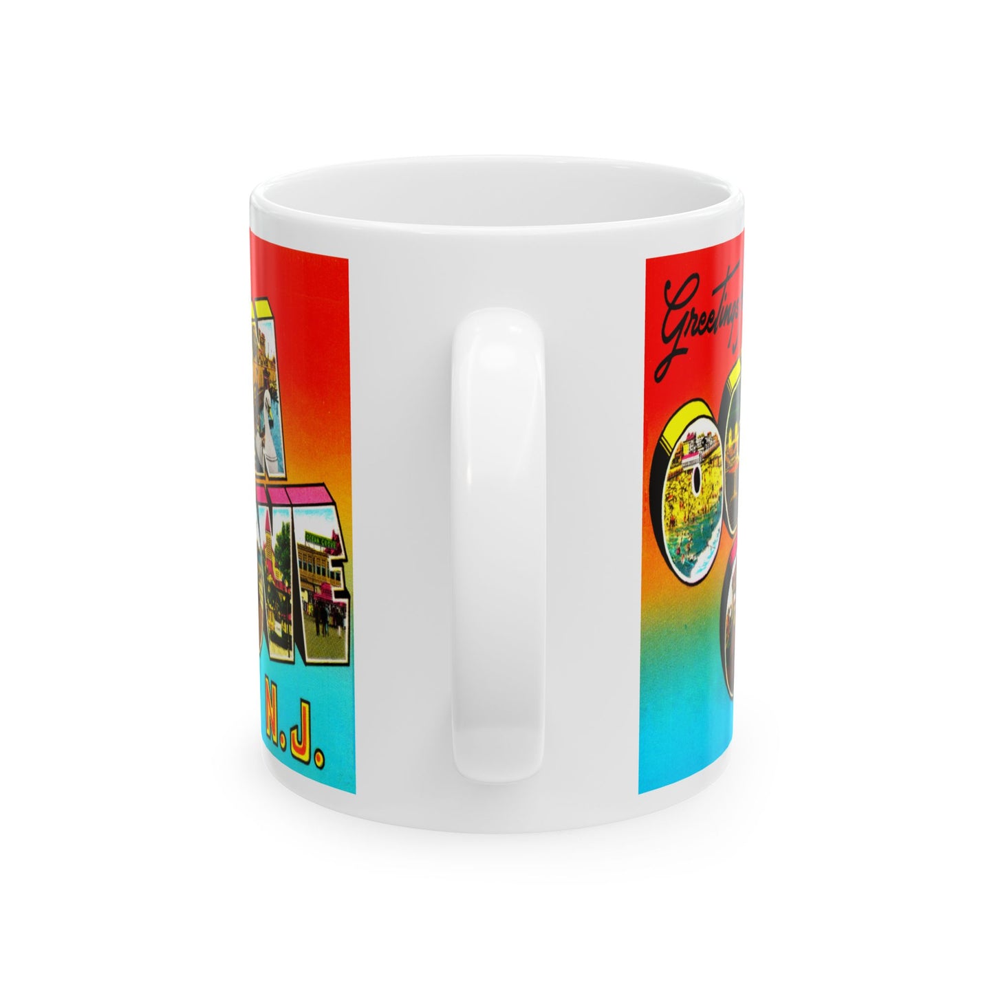 Memebly Vintage Greetings from Ocean Grove NJ New Jersey Coffee Mug