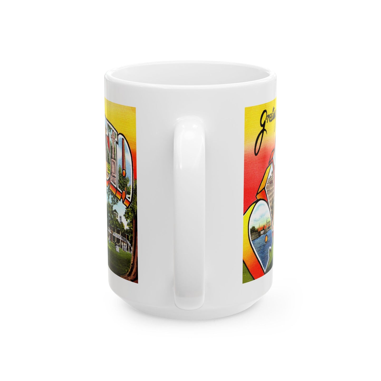 Memebly Sunset Vintage Greetings from Agusta GA Coffee Mug