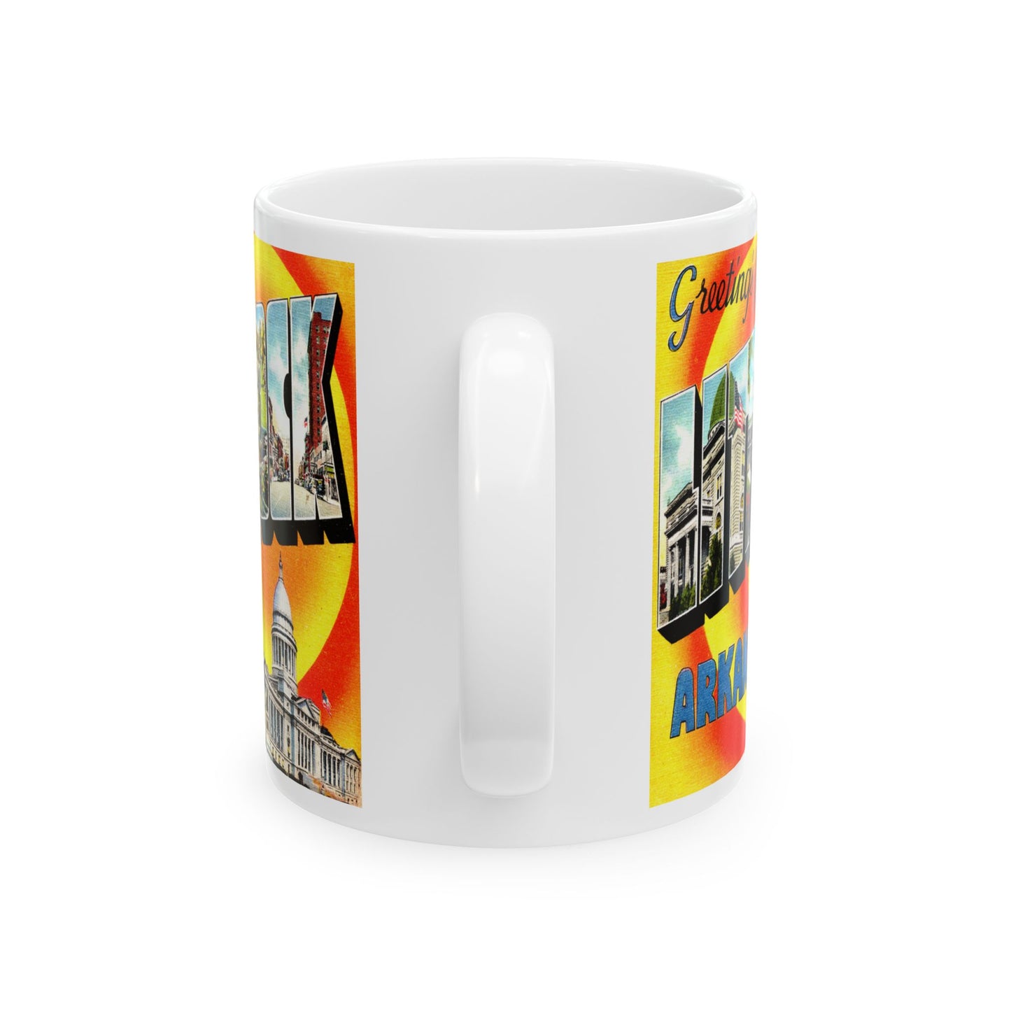 Memebly Retro Greetings from Little Rock AR Coffee Mug