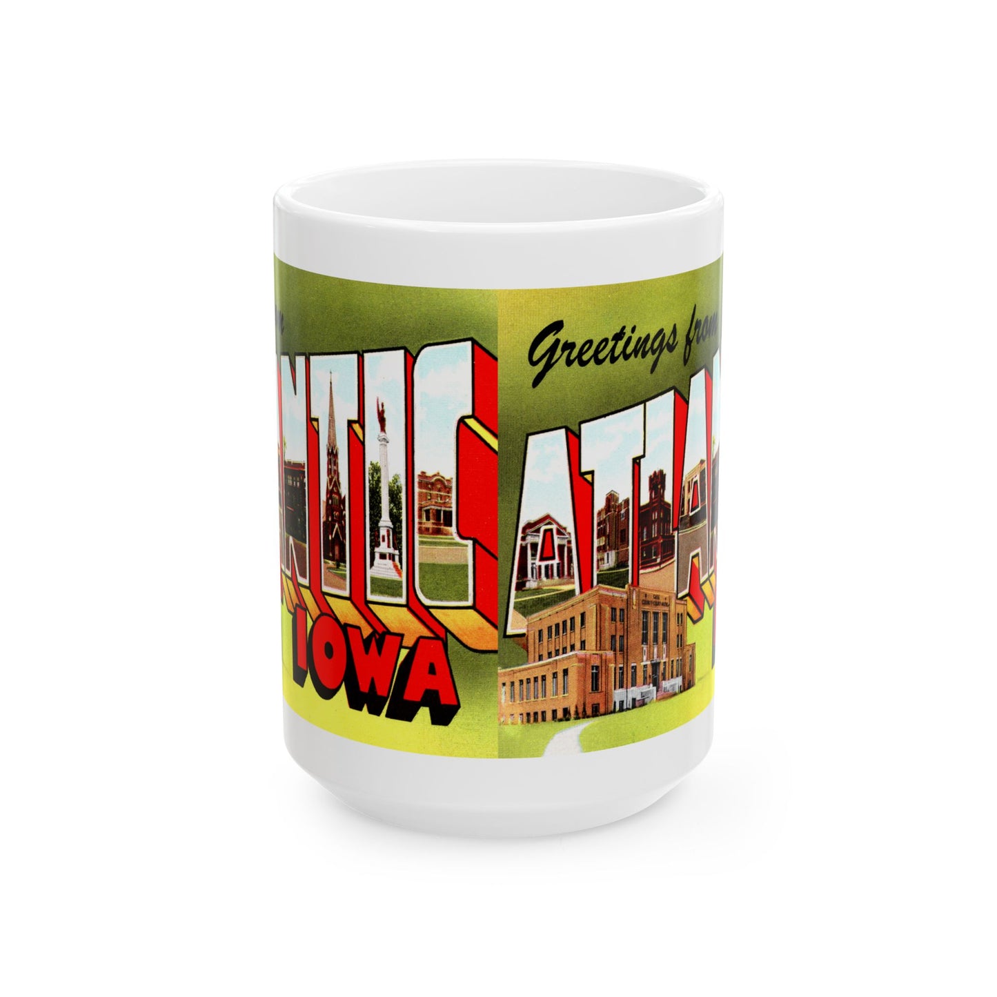 Memebly Vintage Greetings from Atlantic IA Coffee Mug